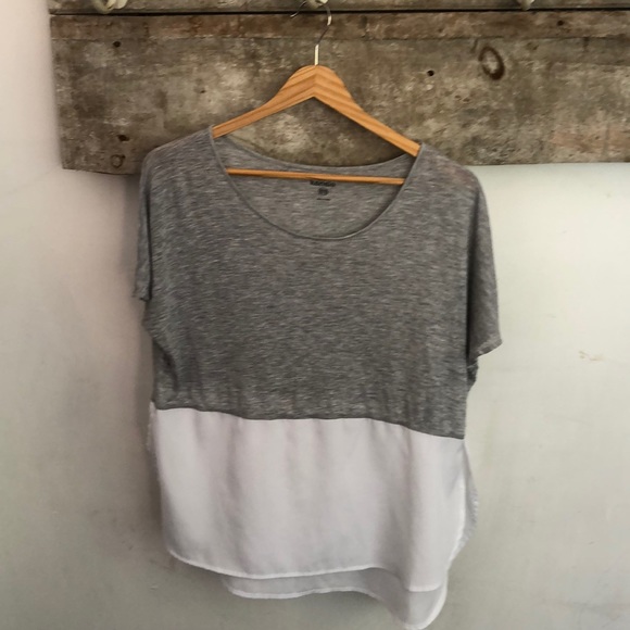 Dolman sleeve two-tone T-shirt - Picture 1 of 3